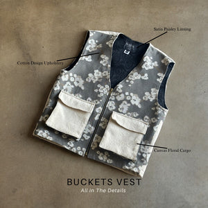 Buckets Vest - Cotton Grey